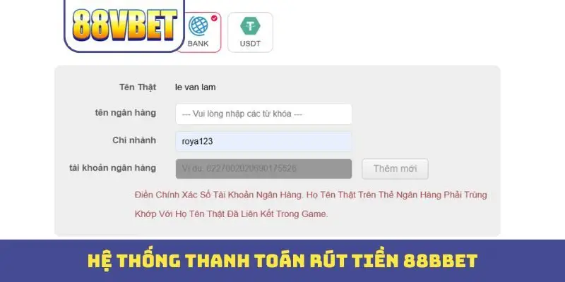 Rút Tiền 88VBET - Tốc Độ Nhận Thưởng Nhanh Cùng 3 Bước Chuẩn
