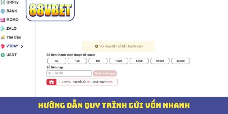 Nạp Tiền 88VBET - Bứt Phá Nguồn Vốn Chỉ Với 3 Bước