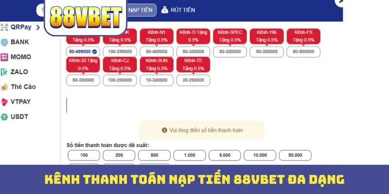 Nạp Tiền 88VBET - Bứt Phá Nguồn Vốn Chỉ Với 3 Bước